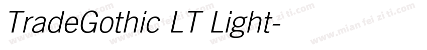 TradeGothic LT Light字体转换